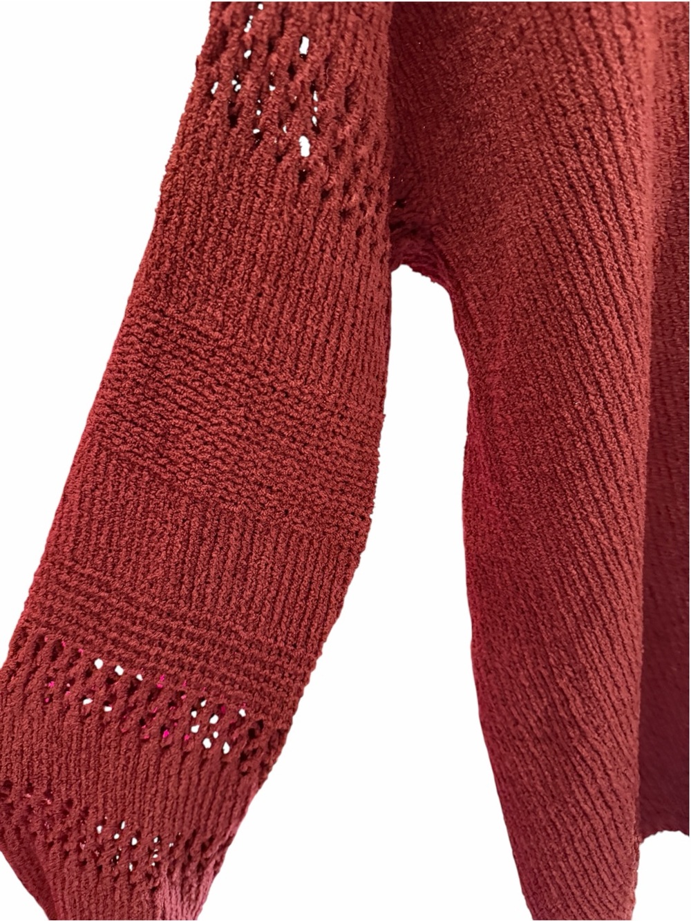 Knox Rose Women's Crewneck Sweater in Deep Rust - Picture 6 of 7